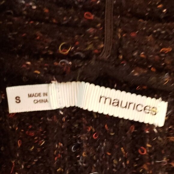 Maurices Womens Black Speckled Ribbed Open Front Sweater Vest Small - Picture 4 of 6
